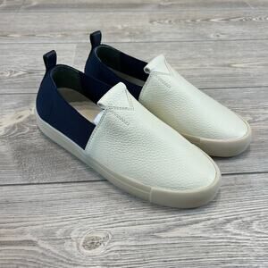 Mercedes Castillo Arden Ivory/Navy Leather Sneakers - Size 6